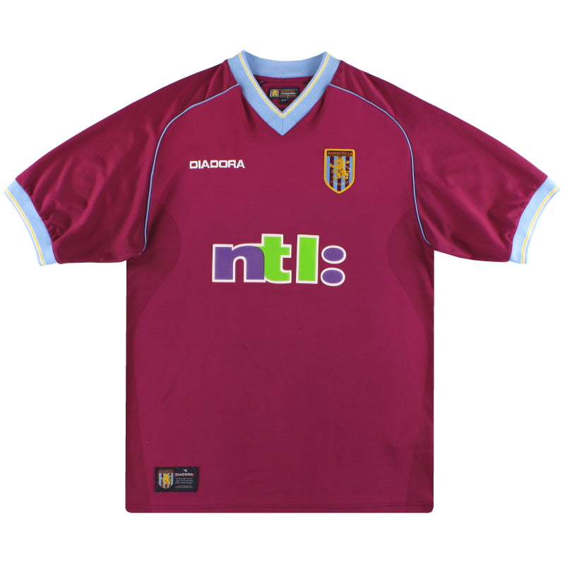2001-02 Aston Villa Diadora Home Shirt *Mint* L