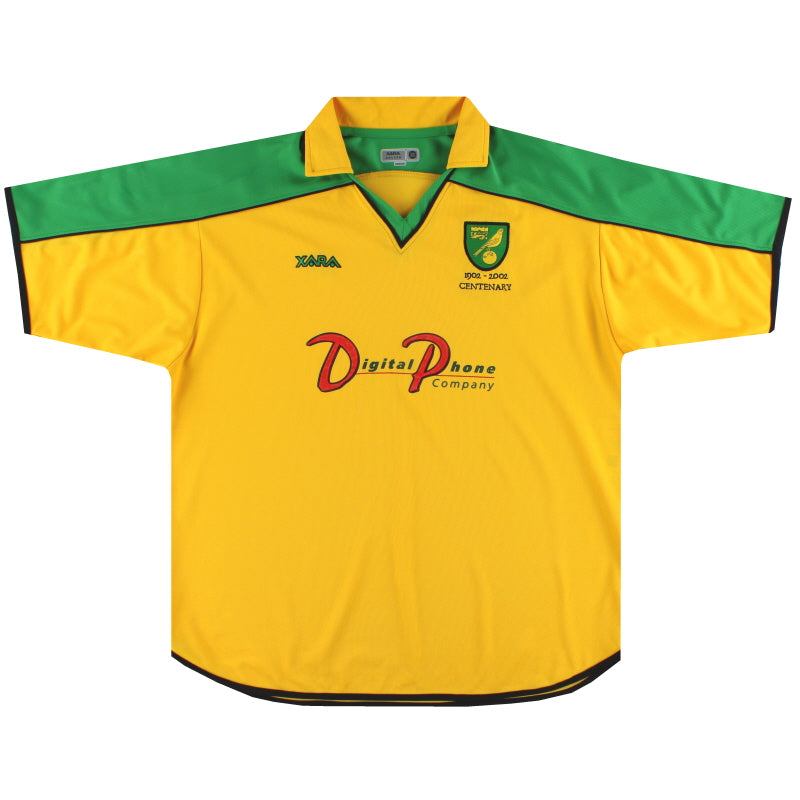 2001-03 Norwich City Xara Centenary Home Shirt M