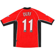 2002-03 Blackburn Kappa Match Worn Away Shirt Duff #11 XXL