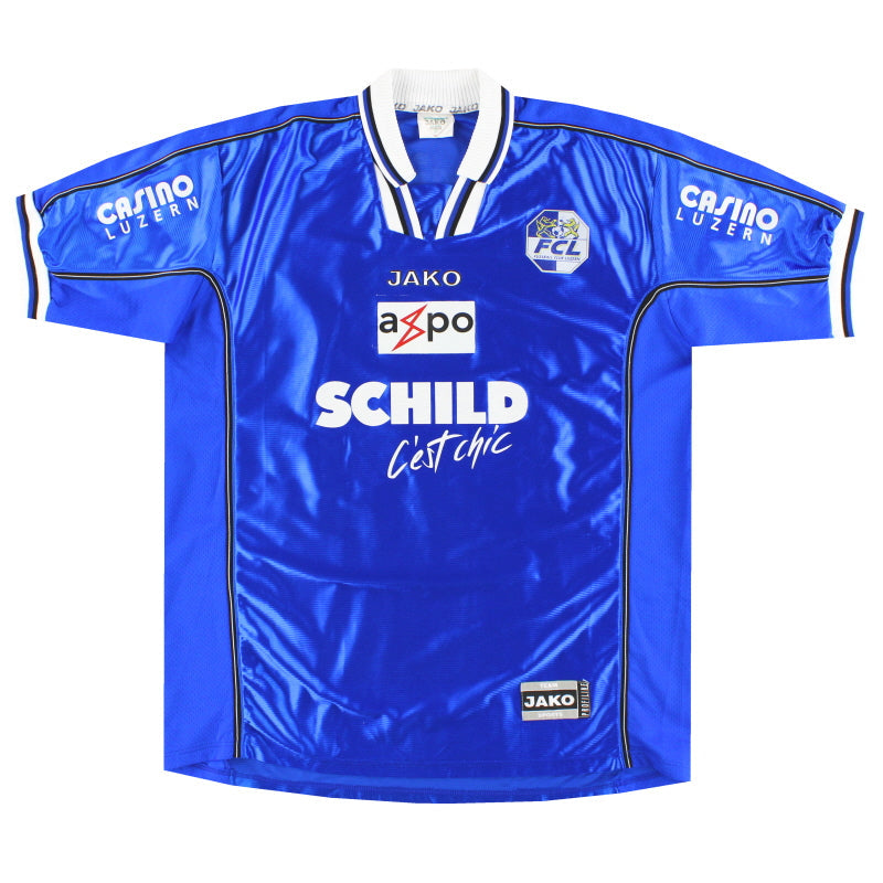 2002-03 FC Luzern Jako Player Issue Home Shirt #15 XL