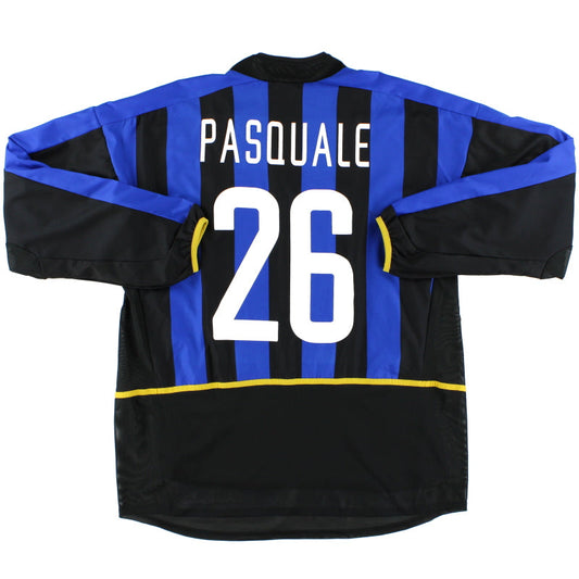 2002-03 Inter Milan Match Issue Home Shirt Pasquale #26 L/S XL