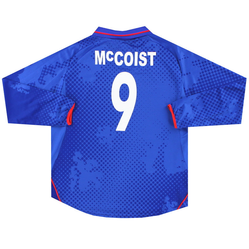 2002-03 Rangers Diadora Home Shirt McCoist #9 L/S