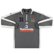 2002-03 Wales Kappa Player Issue 1/4 Zip Sweatshirt L
