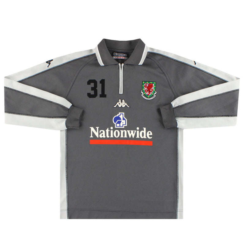 2002-03 Wales Kappa Player Issue 1/4 Zip Sweatshirt L