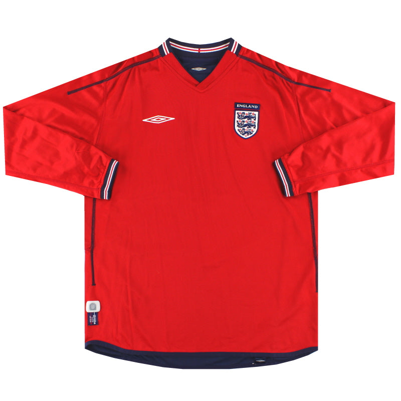 2002-04 England Umbro Away Shirt L/S L