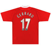 2002-04 Liverpool Reebok Home Shirt Gerrard #17 XL