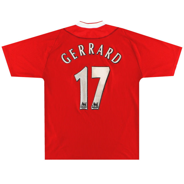 2002-04 Liverpool Reebok Home Shirt Gerrard #17 XL – Classic Football Kit