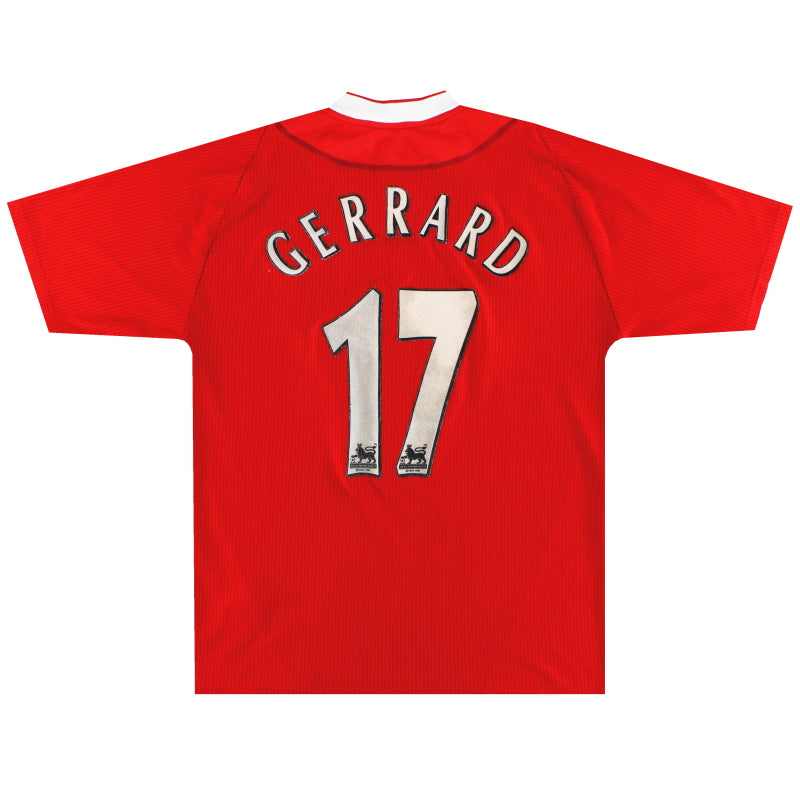 2002-04 Liverpool Reebok Home Shirt Gerrard #17 XL
