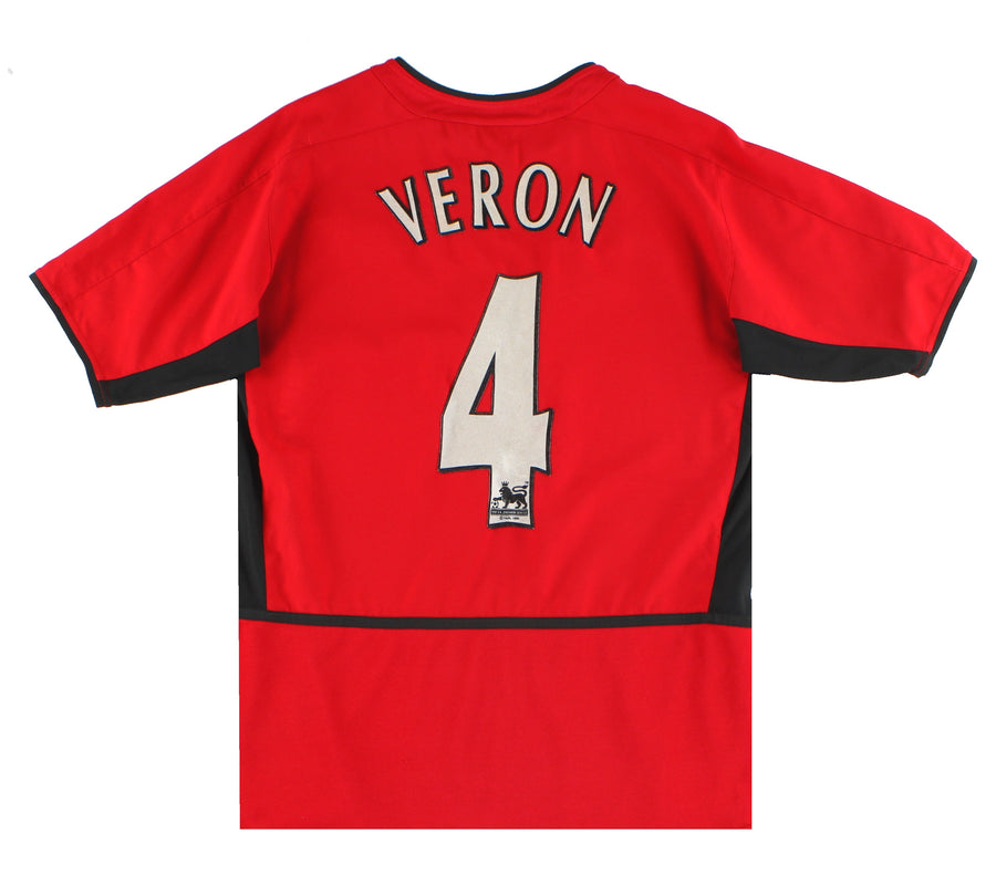 2002-04 Manchester United Nike Home Shirt Veron #4 XL.Boys