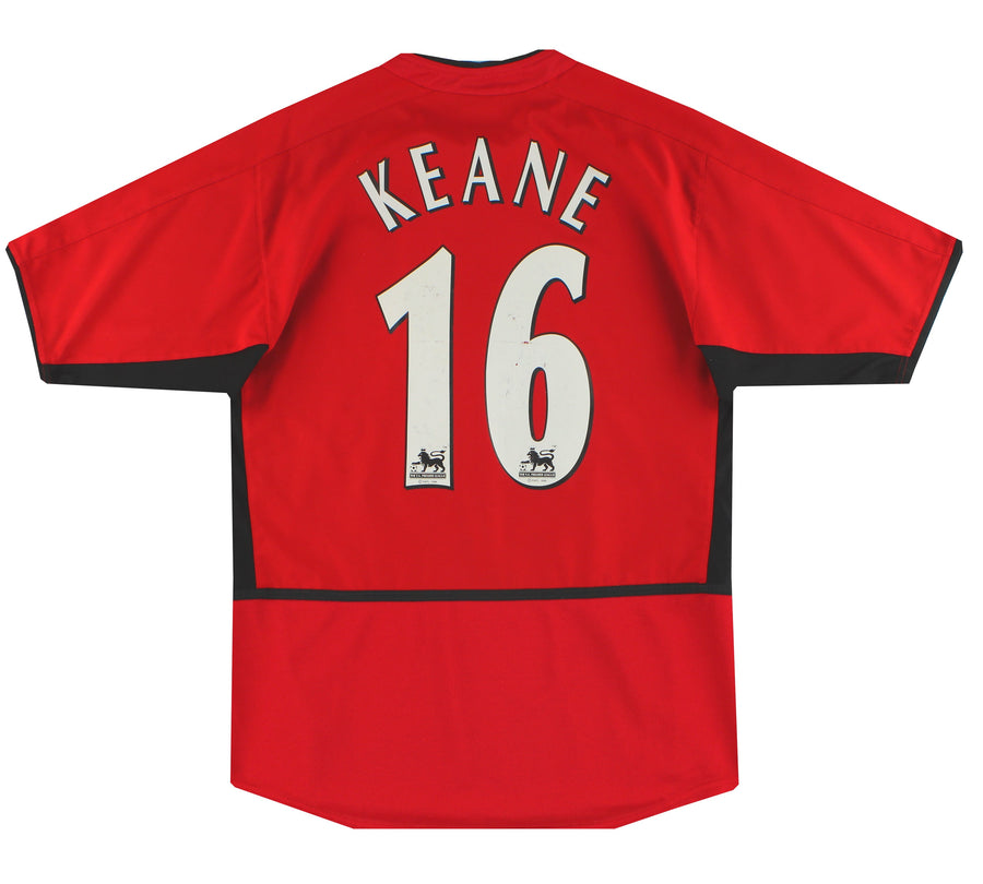2002-04 Manchester United Nike Home Shirt Keane #16 S
