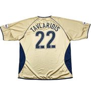 2002/03 Portsmouth Tavlardis #22 *Match Issue Vs Manchester United* Away Shirt (XL) OM