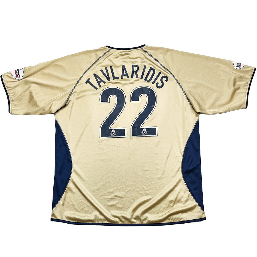 2002/03 Portsmouth Tavlardis #22 *Match Issue Vs Manchester United* Away Shirt (XL) OM