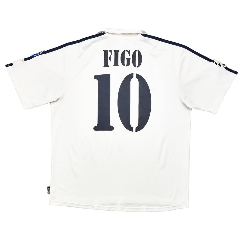 2002/03 Real Madrid Figo #10 C/L Centenary Home Shirt (L) Adidas