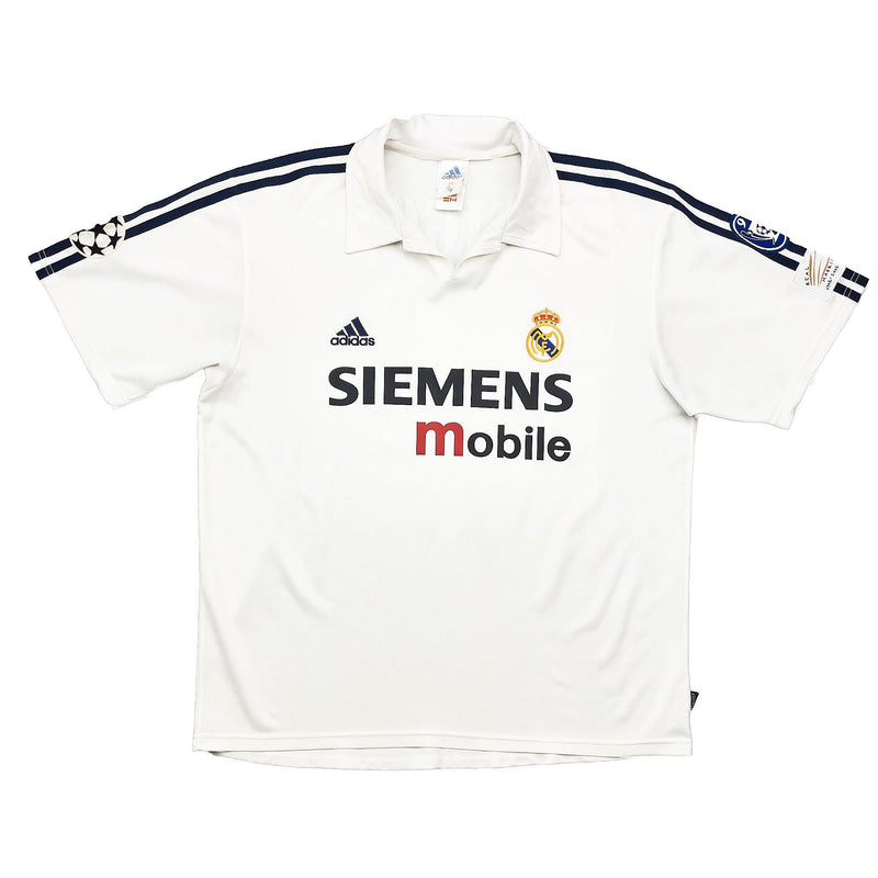 2002/03 Real Madrid Figo #10 C/L Centenary Home Shirt (L) Adidas