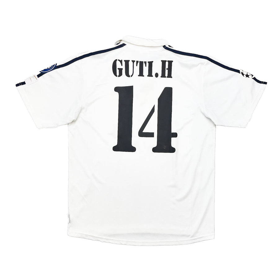 2002/03 Real Madrid Guti Haz #14 C/L Centenary Home Shirt (M) Adidas