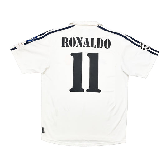 2002/03 Real Madrid Ronaldo #11 C/L Uefa Super Cup Home Shirt (M) Adidas