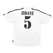 2002/03 Real Madrid Zidane #5 C/L Centenary Home Shirt (M) Adidas