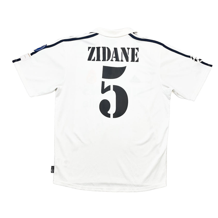 2002/03 Real Madrid Zidane #5 C/L Centenary Home Shirt (M) Adidas