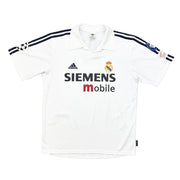 2002/03 Real Madrid Zidane #5 C/L Centenary Home Shirt (M) Adidas