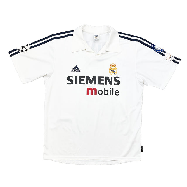 2002/03 Real Madrid Zidane #5 C/L Centenary Home Shirt (M) Adidas