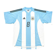 2002/04 Argentina Zanetti #8 Home Shirt (L) Adidas