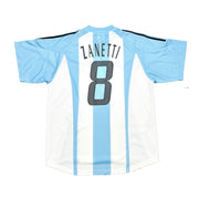 2002/04 Argentina Zanetti #8 Home Shirt (L) Adidas