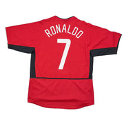 2002/04 Manchester United Ronaldo #7 C/L Home Shirt (M) Nike