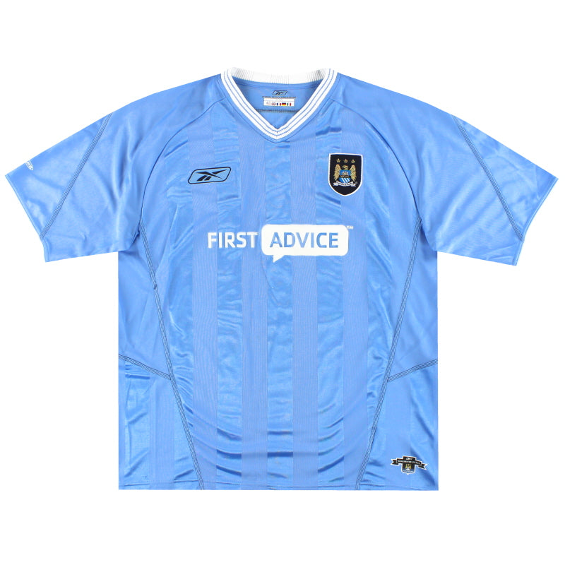 2003-04 Manchester City Reebok Home Shirt *Mint* L