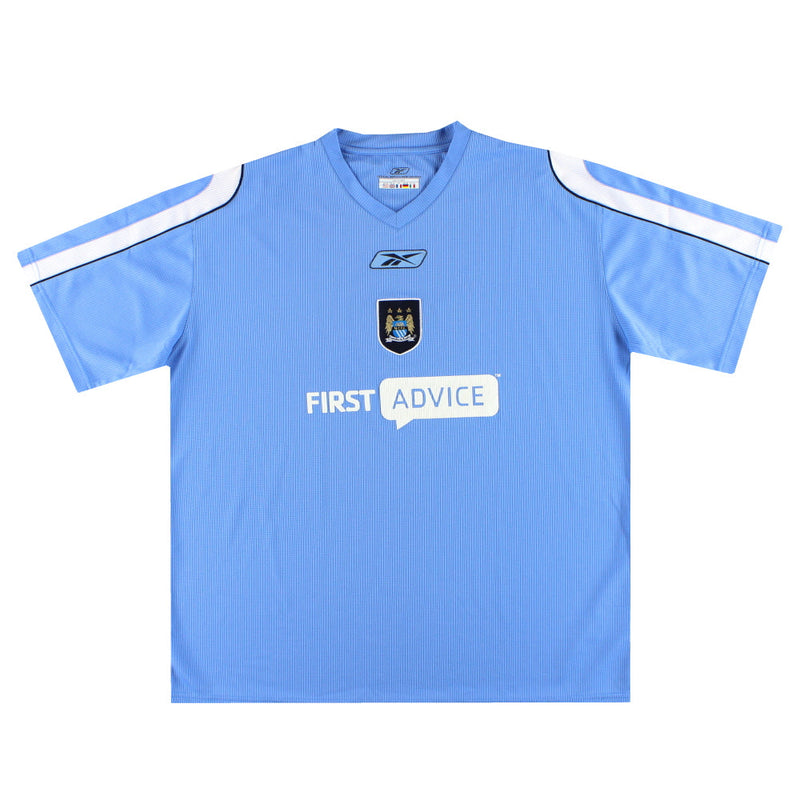 Man City Reebok Kit 2003-04 Manchester City Reebok Training Shirt XXL – Classic Football Kit