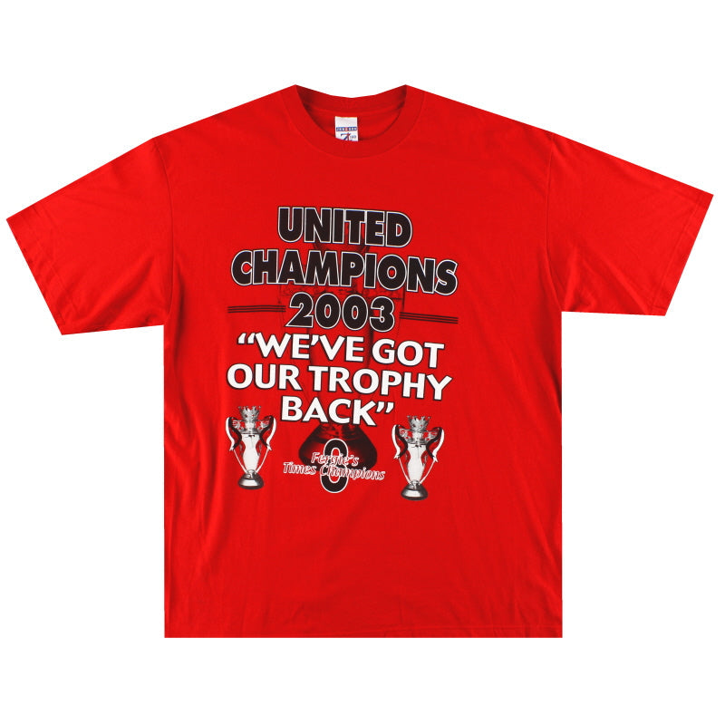 2003 Manchester United Champions Tee XL