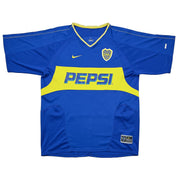 2003/04 Boca Juniors Tevez #9 Home Shirt (M) Nike