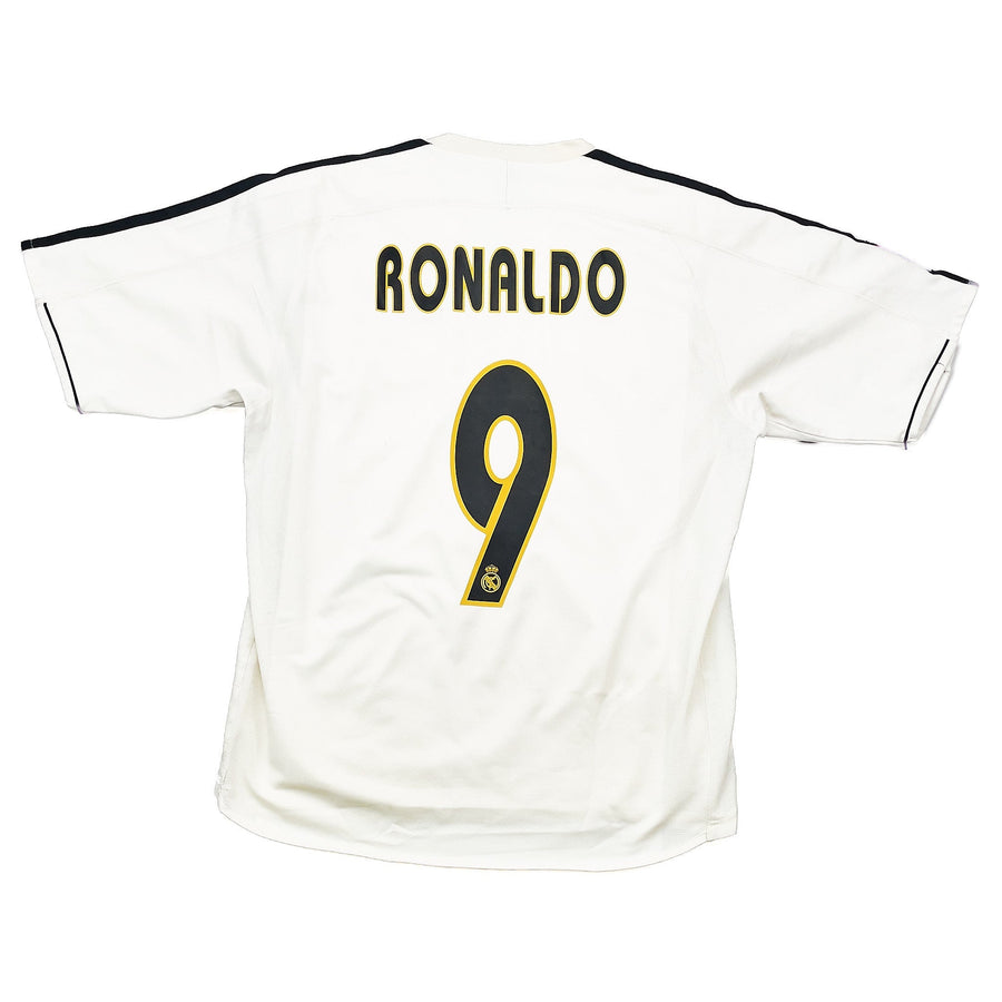 2003/04 Real Madrid Ronaldo #9 *Player Issue* Home Shirt (M) Adidas