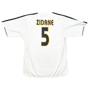 2003/04 Real Madrid Zidane #5 *Player Issue* Home Shirt (L) Adidas