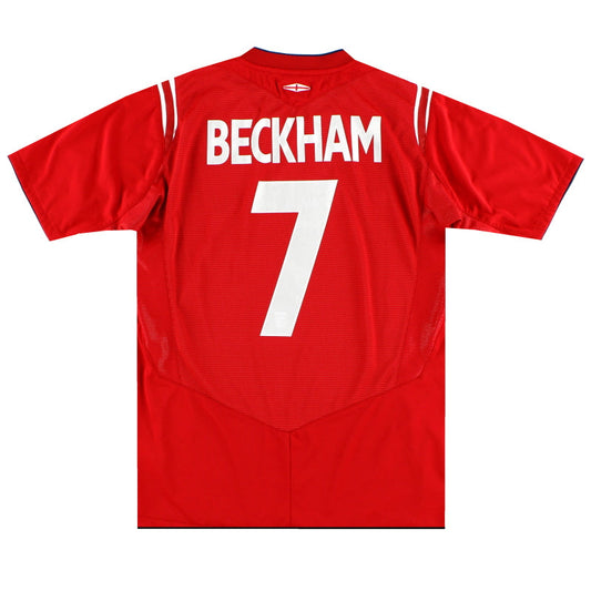 2004-06 England Umbro Away Shirt Beckham #7 XL
