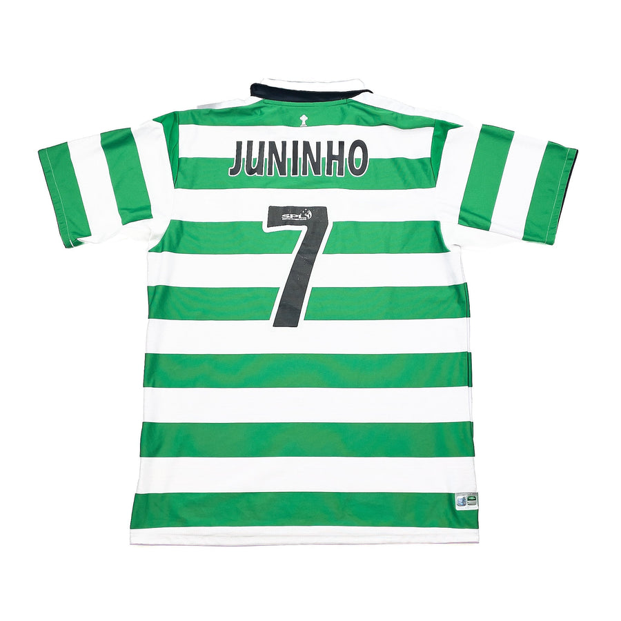 2004/05 Celtic Juninho #7 *Squad Signed* Home Shirt (L) Umbro