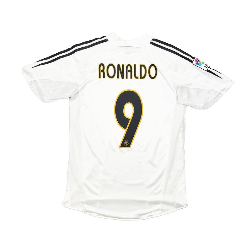 2004/05 Real Madrid Ronaldo #9 *Player Issue* Home Shirt (M) Adidas