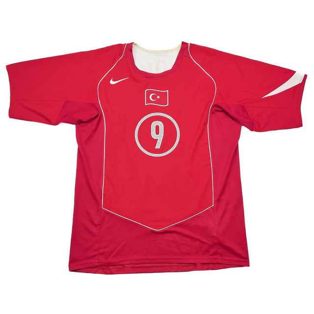 2004/06 TURKEY H SUKER #9 HOME SHIRT (L) NIKE