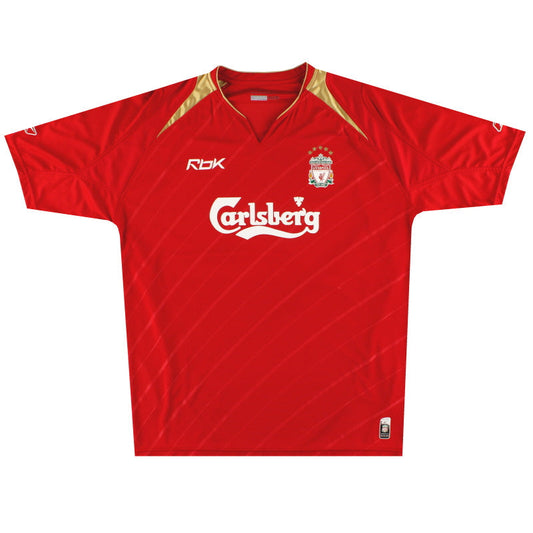 Liverpool 2005-06 home Champions League shirt S
