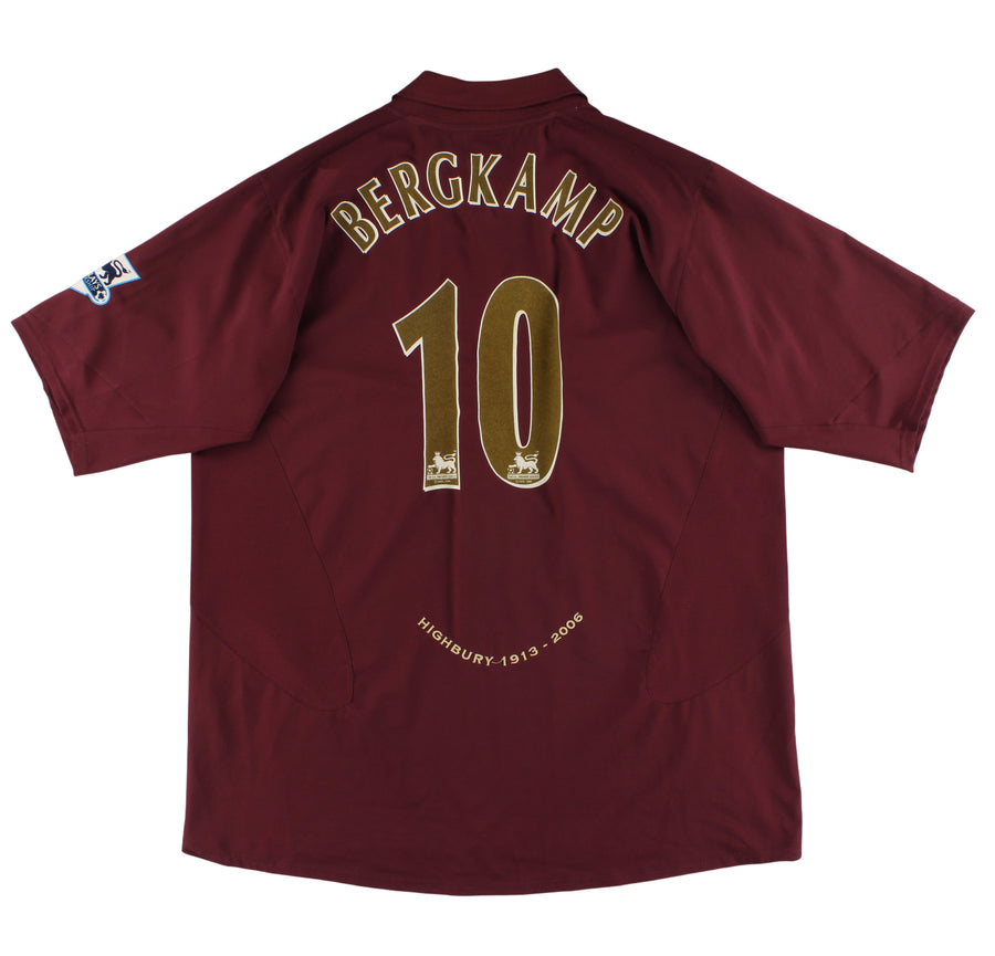 2005-06 Arsenal Highbury Nike Home Shirt Bergkamp #10 XXL