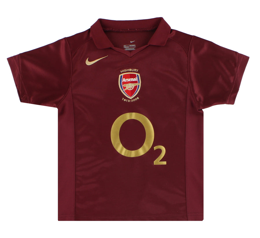 2005-06 Arsenal Nike Commemorative Highbury Home Shirt Y