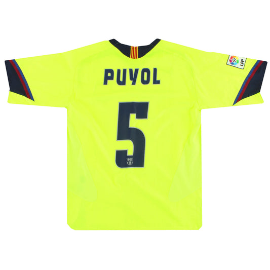 2005-06 Barcelona Nike Away Shirt Puyol #5 L