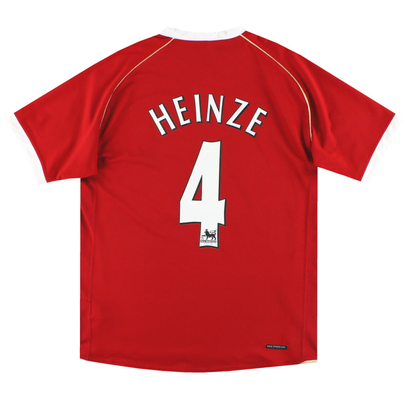 2006-07 Manchester United Nike Home Shirt Heinze #4 *Mint* L - Classic Football Kit