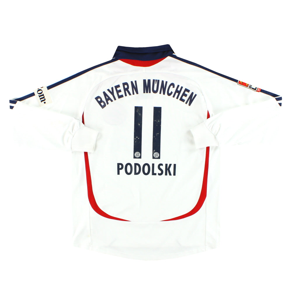 2006-07 Bayern Munich adidas Away Shirt Podolski #11 L/S L.Boys ...