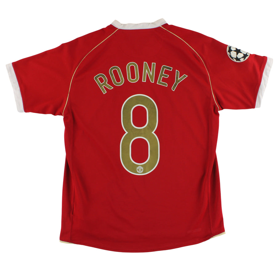 2006-07 Manchester United Nike CL Home Shirt Rooney #8 M