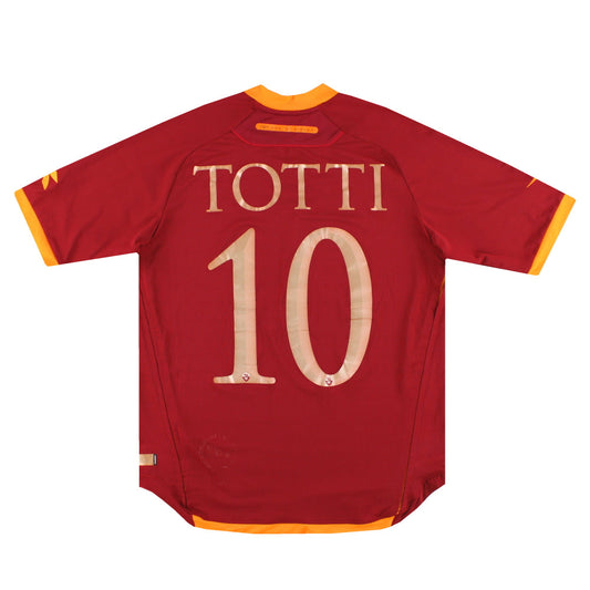 2006-07 Roma Diadora Home Shirt Totti #10 M