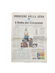 2006 Italy World Cup Winning Newspaper Corriere Della Sera