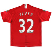 2007-08 Manchester United Nike Home Shirt Tevez #32 XL