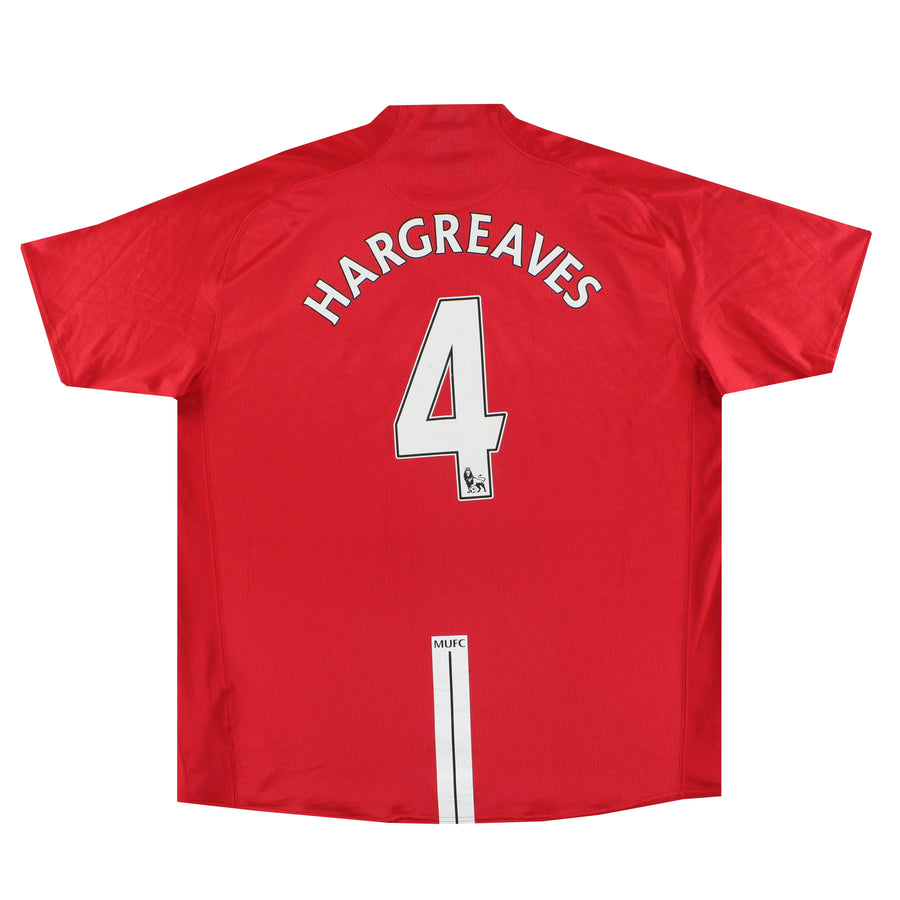 2007-08 Manchester United Nike Home Shirt Hargreaves #4 XXL