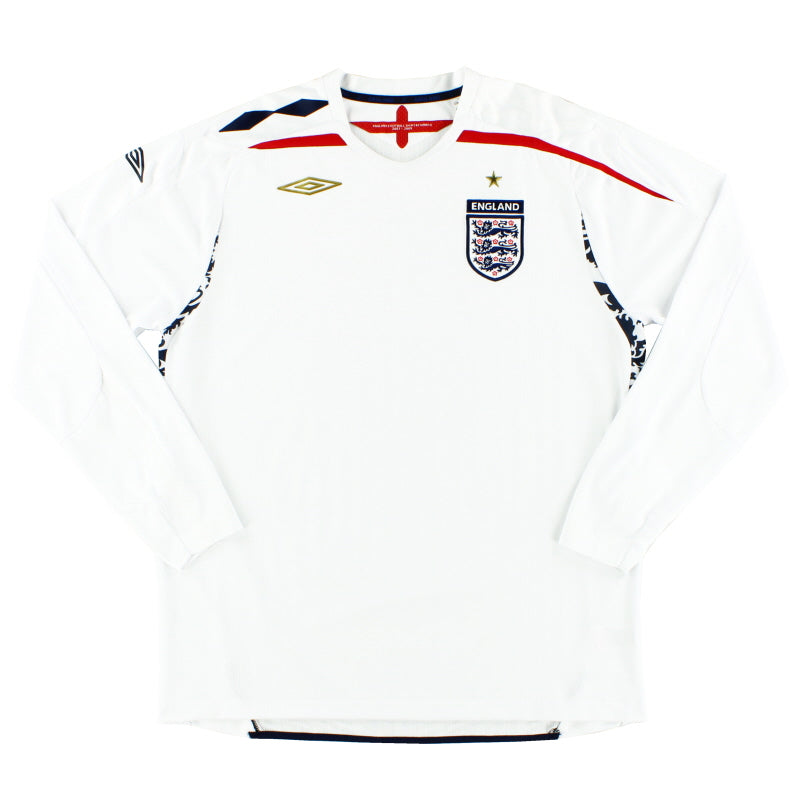 2007-09 England Umbro Home Shirt L/S M