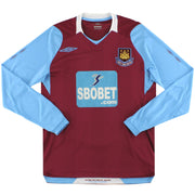 2008-09 West Ham Umbro Home Shirt L/S
